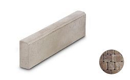 Камни бетонные бортовые Выбор БР 100.20.8 поребрик полный Листопад гр хаски