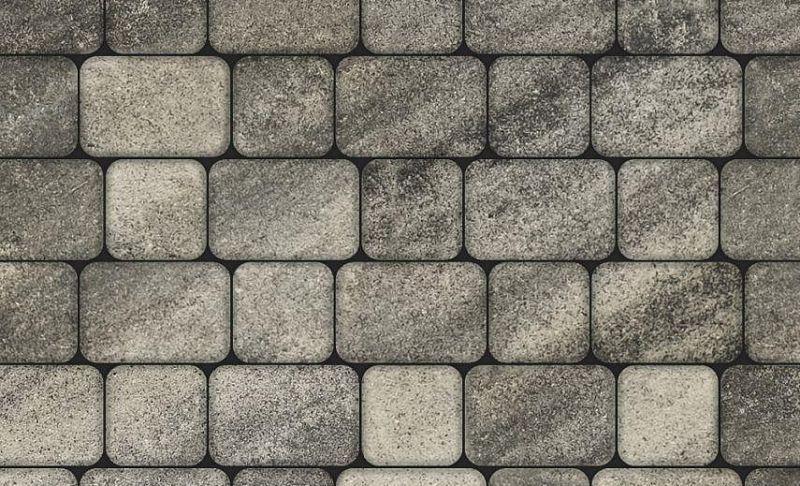 Плиты бетонные тротуарные Выбор КЛАССИКО - А.1.КО.4 Листопад гл антрацит