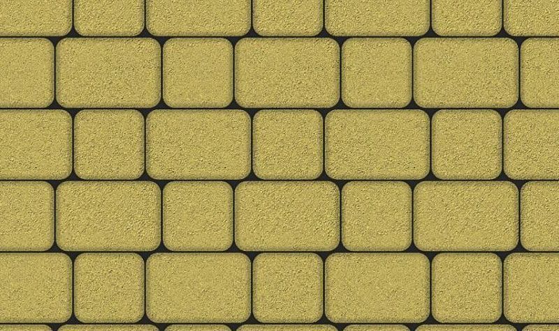 Плиты бетонные тротуарные Выбор КЛАССИКО - А.1.КО.4 Стандарт желтый