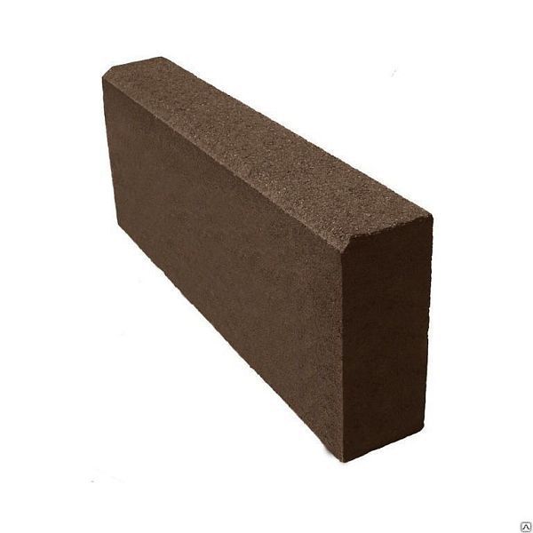 Камни бетонные бортовые Выбор БР 100.20.8 поребрик полный Гранит коричневый