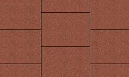 Плиты бетонные тротуарные Выбор КВАДРАТ - Б.6.К.6 Гранит красный