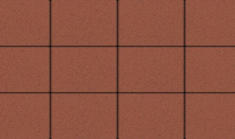 Плиты бетонные тротуарные Выбор КВАДРАТ - Б.1.К.6 Стандарт красный