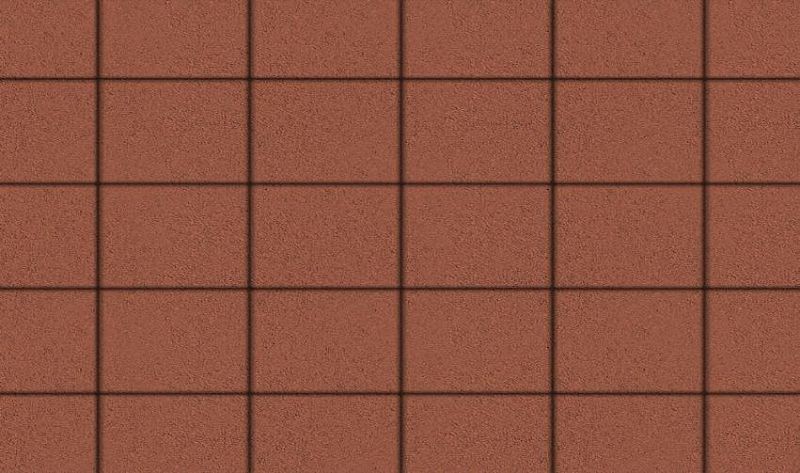 Плиты бетонные тротуарные Выбор КВАДРАТ - Б.2.К.6 Стандарт красный
