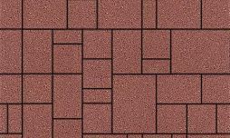 Плиты бетонные тротуарные Выбор МЮНХЕН - Б.2.Фсм.6 Гранит красный
