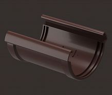 Соединитель желобов Docke Lux шоколад 140 мм