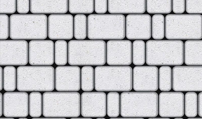 Плиты бетонные тротуарные Выбор КЛАССИКО - Б.1.КО.6М Стоунмикс белый